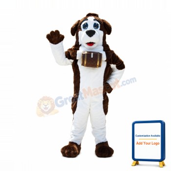 Friendly Saint Bernard Dog Mascot Costume