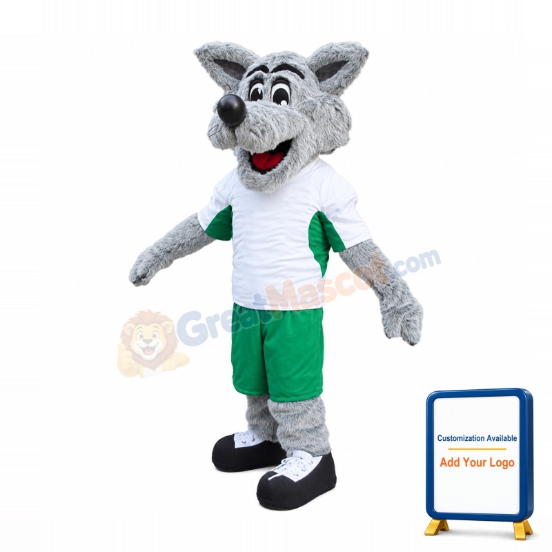 Happy Lightweight Wolf Mascot Costume