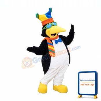 Friendly Christmas Penguin Mascot Costume