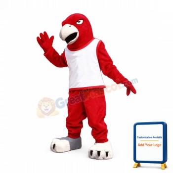 Fierce Red Falcon Mascot Costume