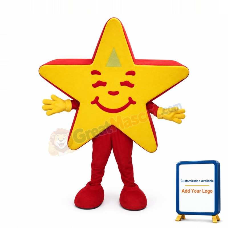 Smiling Lightweight Star Mascot Costume