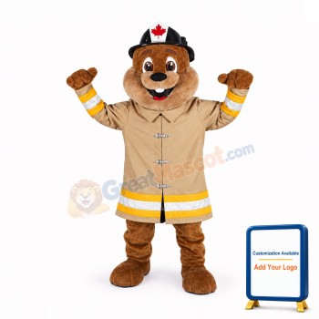 Fire Protection Beaver Mascot Costume