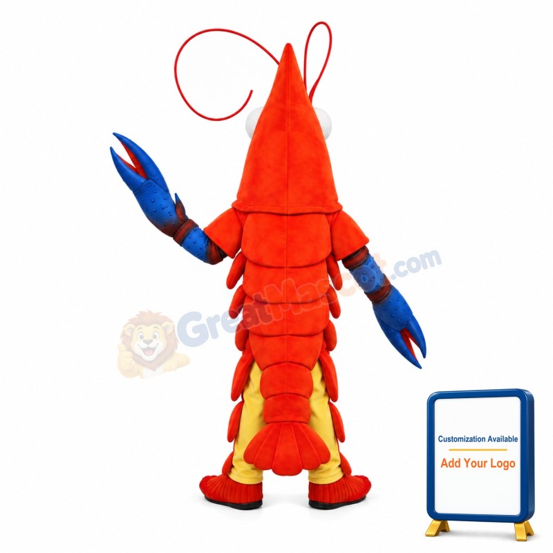 Happy Lightweight Prawn Mascot Costume