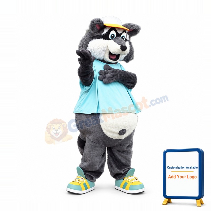 Happy Lightweight Raccoon Mascot Costume