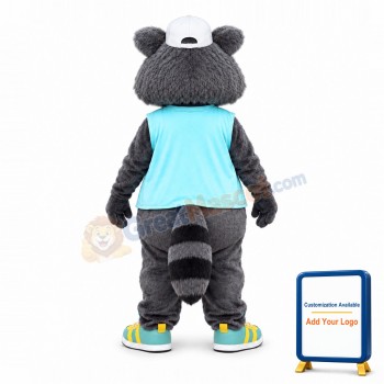 Happy Lightweight Raccoon Mascot Costume