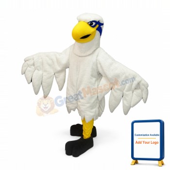 White Lightweight Hawk Mascot Costume