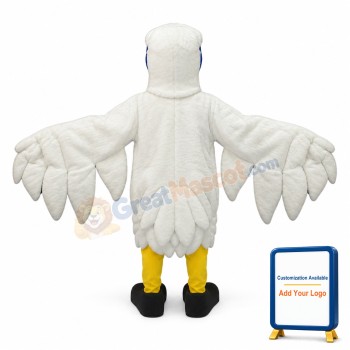 White Lightweight Hawk Mascot Costume