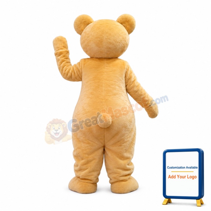 Cute Yellow Lightweight Bear Mascot Costume