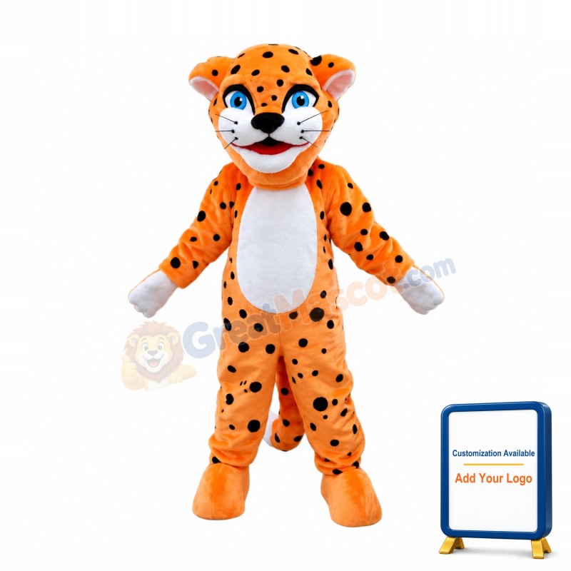 Friendly Lightweight Leopard Mascot Costume