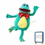 Happy Green Frog Mascot Costume