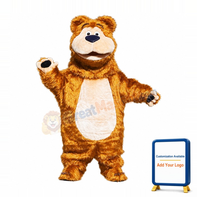Cute Furry Bear Mascot Costume
