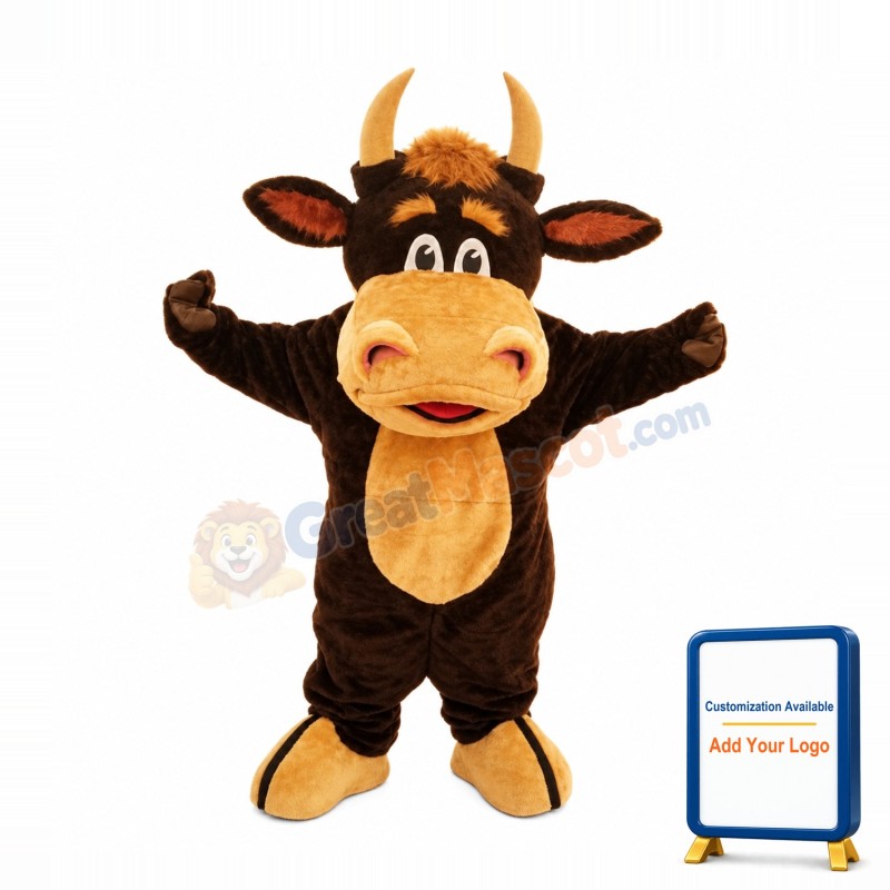 Happy Bull Mascot Costume