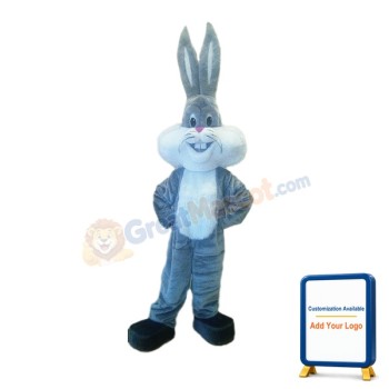 Grey Lightweight Rabbit Mascot Costume