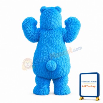 Blue Bear Mascot Costume