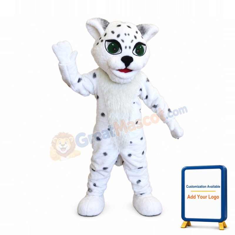 Happy Lightweight Snow Leopard Mascot Costume