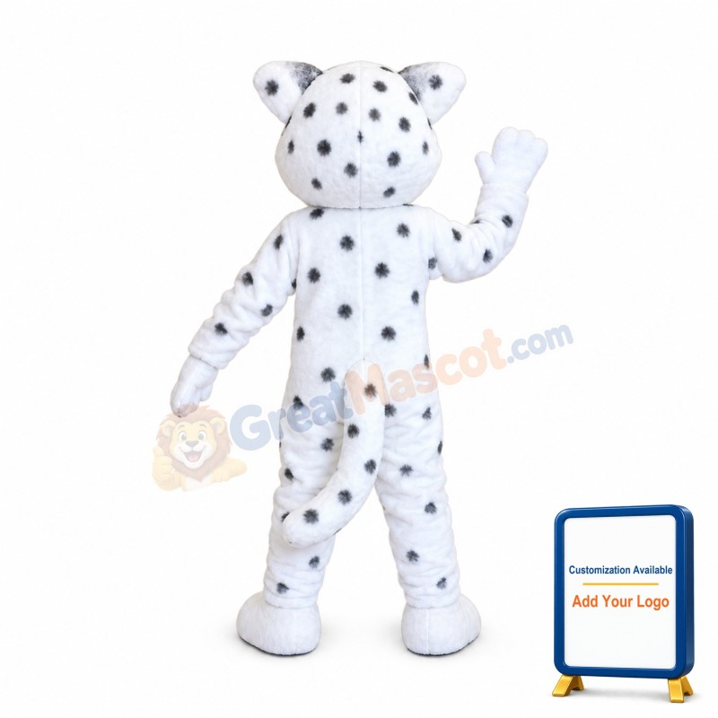 Happy Lightweight Snow Leopard Mascot Costume