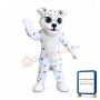 Happy Lightweight Snow Leopard Mascot Costume