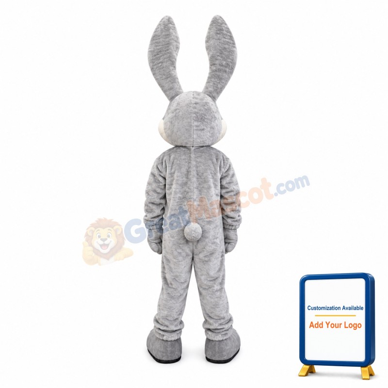 Smiling Bunny Mascot Costume