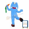 Cute Blue Rabbit Mascot Costume