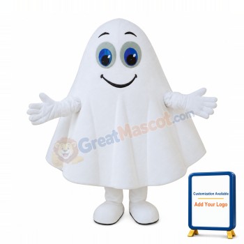 White Ghost Mascot Costume