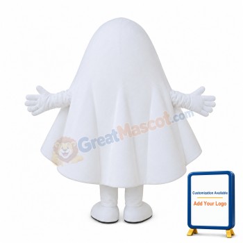 White Ghost Mascot Costume