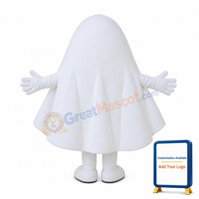 White Ghost Mascot Costume