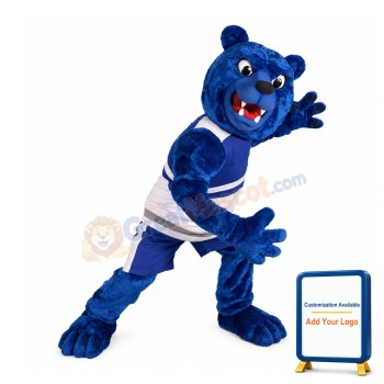 Fierce Blue Bear Mascot Costume