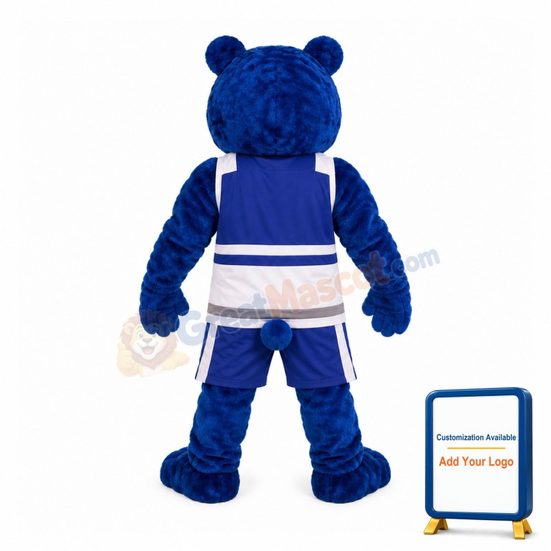 Fierce Blue Bear Mascot Costume