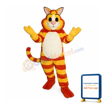 Friendly Cheshire Cat Mascot Costume