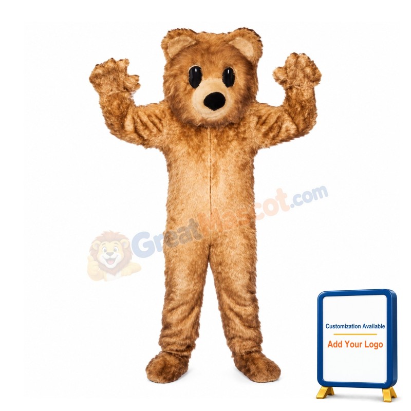 Friendly Furry Bear Mascot Costume
