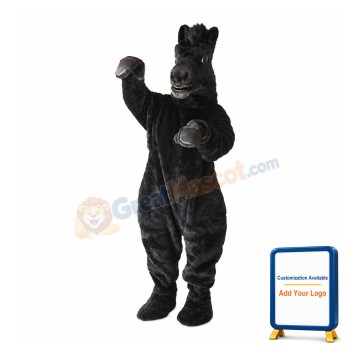 Power Black Horse Mascot Costume