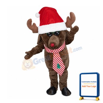 Christmas Moose Mascot Costume