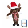 Christmas Moose Mascot Costume