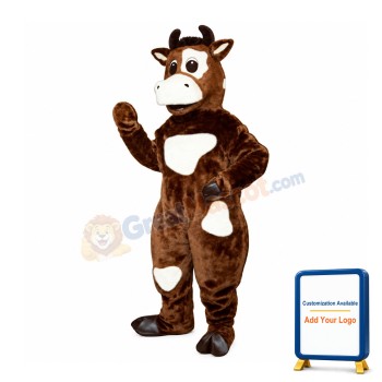 Friendly Cow Mascot Costume