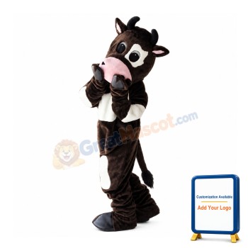 Shy Cow Mascot Costume