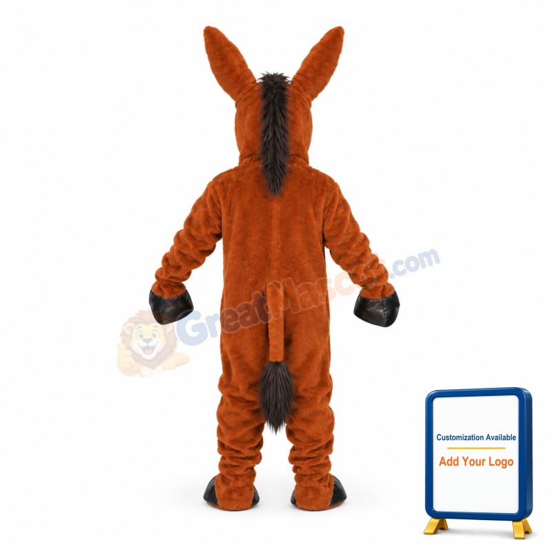Friendly Donkey Mascot Costume