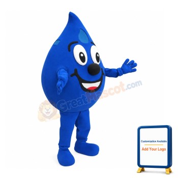 Happy Water Drop Mascot Costume