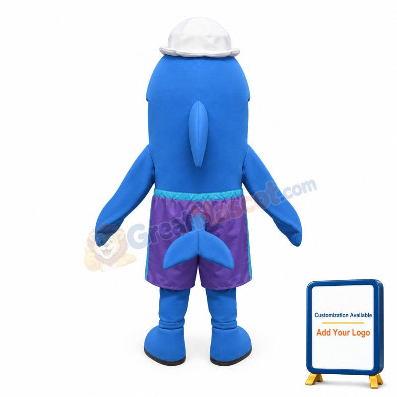 Blue Whale Mascot Costume