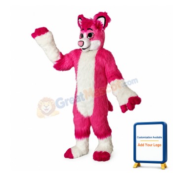 Pink Husky Dog Mascot Costume