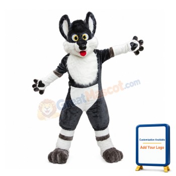 Happy Husky Dog Mascot Costume