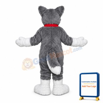 Grey Lightweight Husky Dog Mascot Costume