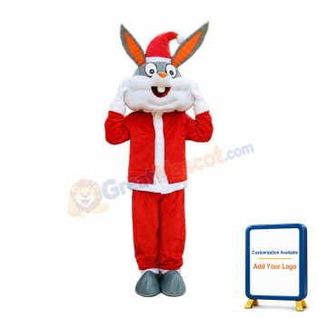 Christmas Rabbit Bunny Mascot Costume