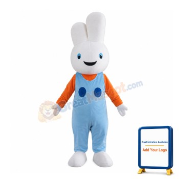 Smiling Rabbit Bunny Mascot Costume