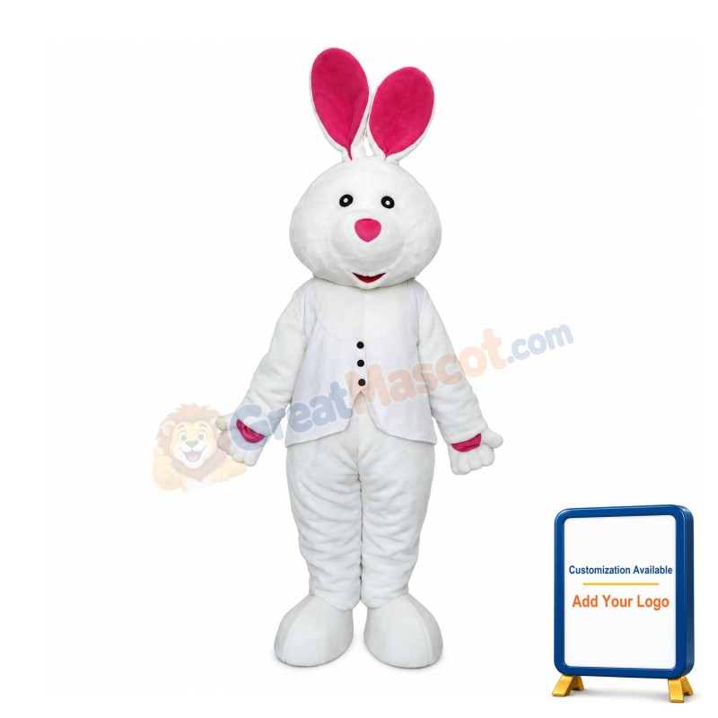 Easter White Bunny Rabbit Mascot Costume