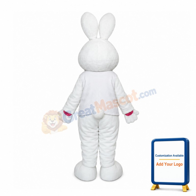Easter White Bunny Rabbit Mascot Costume