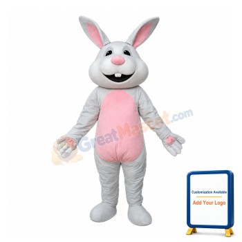Easter White Rabbit Bunny Mascot Costume