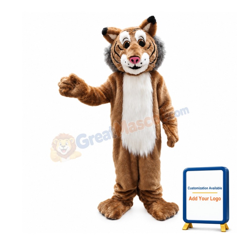 Friendly Lightweight Bobcat Mascot Costume