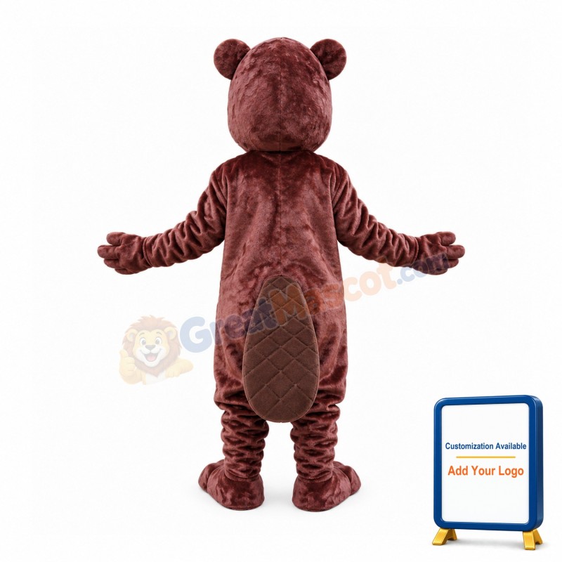 Friendly Beaver Mascot Costume