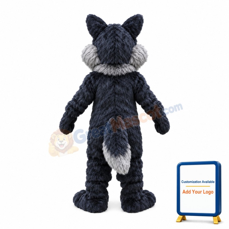 Plush Wolf Mascot Costume