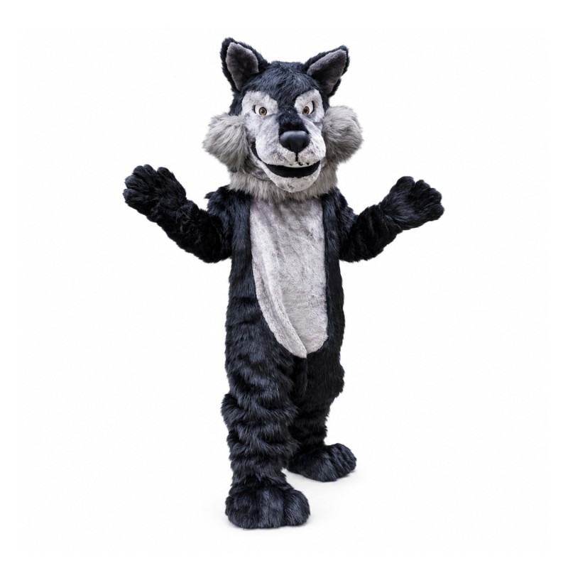 Plush Wolf Mascot Costume